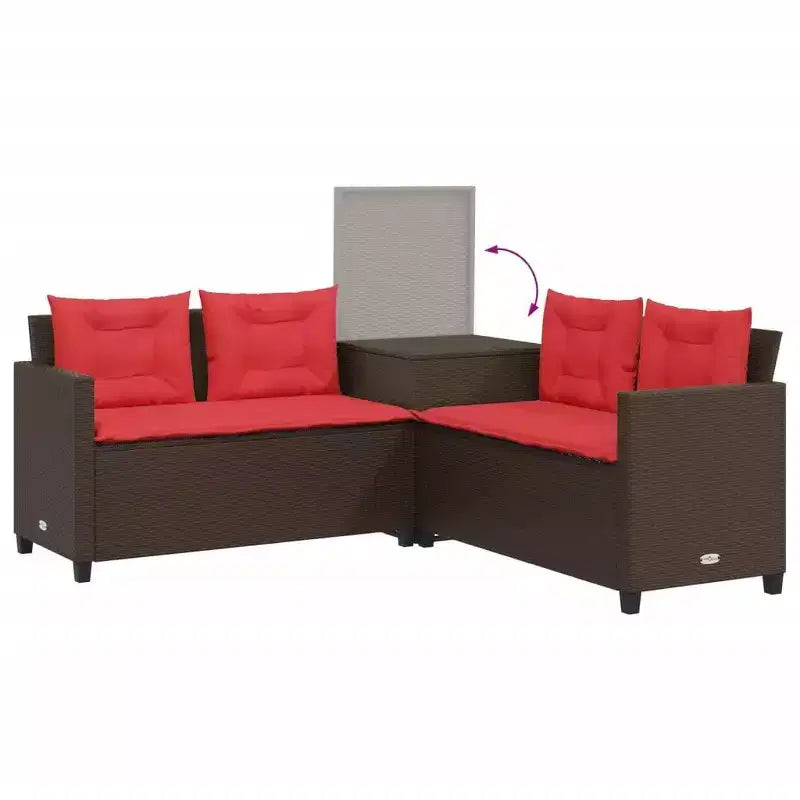 vidaXL Loungesofa PE-Rattan Groß UV-beständiges Material