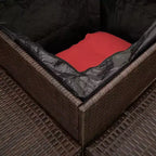 vidaXL Loungesofa PE-Rattan Groß UV-beständiges Material
