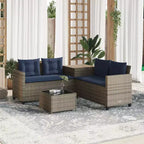 vidaXL Loungesofa PE-Rattan Groß UV-beständiges Material