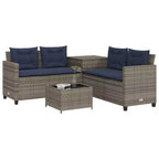 vidaXL Loungesofa PE-Rattan Groß UV-beständiges Material