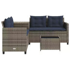 vidaXL Loungesofa PE-Rattan Groß UV-beständiges Material