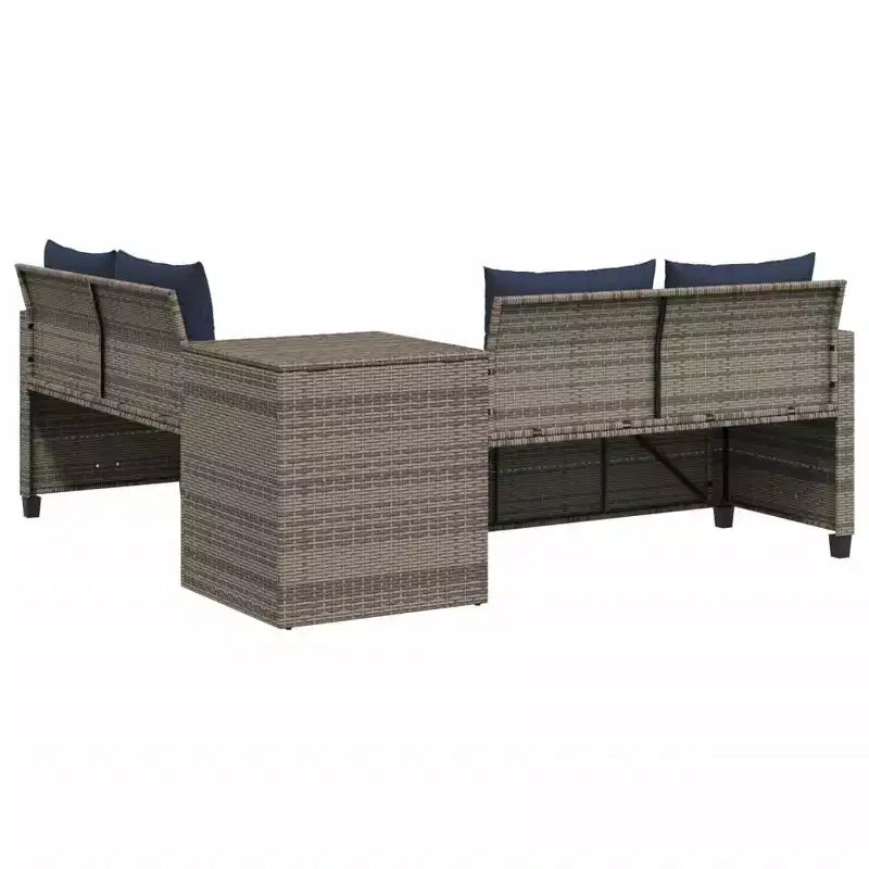 vidaXL Loungesofa PE-Rattan Groß UV-beständiges Material