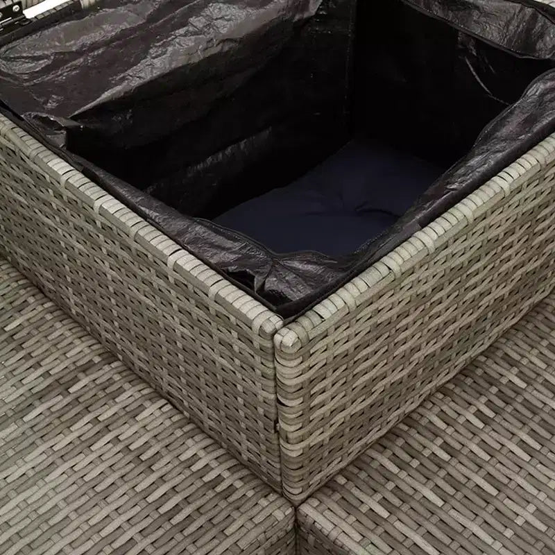 vidaXL Loungesofa PE-Rattan Groß UV-beständiges Material
