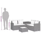 vidaXL Loungesofa PE-Rattan Groß UV-beständiges Material