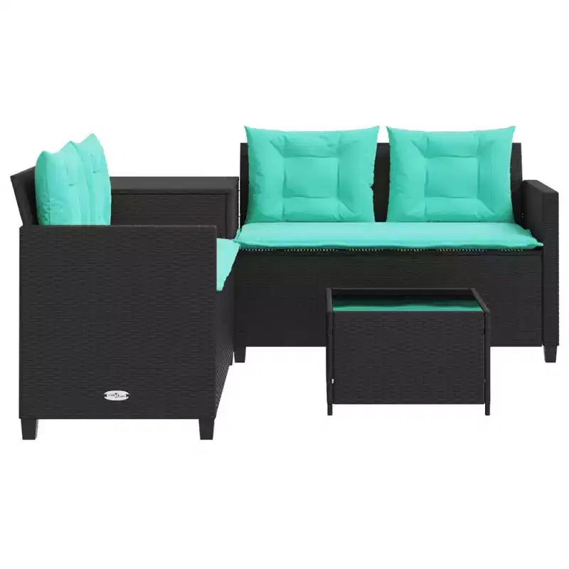 vidaXL Loungesofa PE-Rattan Groß UV-beständiges Material