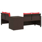 vidaXL Loungesofa PE-Rattan Groß UV-beständiges Material