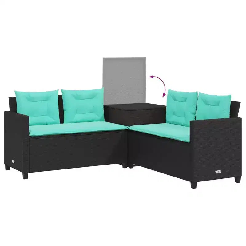 vidaXL Loungesofa PE-Rattan Groß UV-beständiges Material