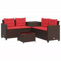 vidaXL Loungesofa PE-Rattan Groß UV-beständiges Material