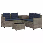 vidaXL Patio Sofa PE Rattan Large UV-Resistant Materials
