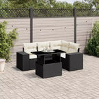 vidaXL 5-teiliges Loungeset mit Kissen Polyrattan