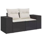 vidaXL 5-teiliges Loungeset mit Kissen Polyrattan