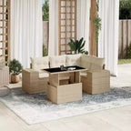 vidaXL 5-teiliges Loungeset mit Kissen Polyrattan