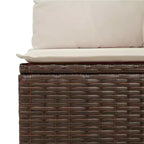 vidaXL 5-teiliges Loungeset mit Kissen Polyrattan