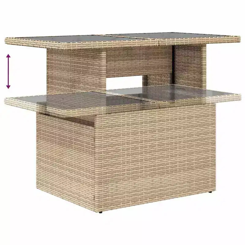 vidaXL 5-teiliges Loungeset mit Kissen Polyrattan