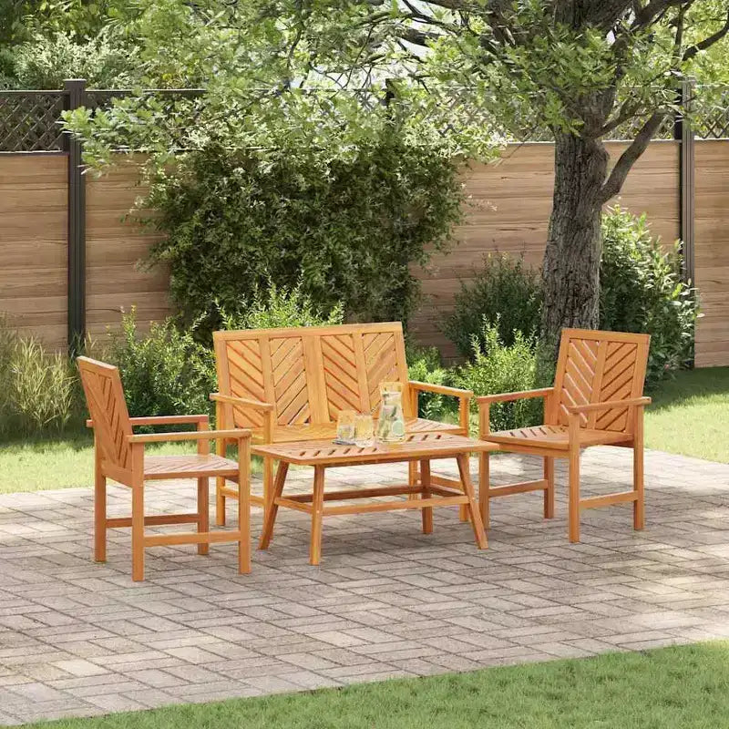vidaXL Garten Lounge Set 2-teilig Braun Massivholz Akazie