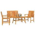 vidaXL Garten Lounge Set 2-teilig Braun Massivholz Akazie