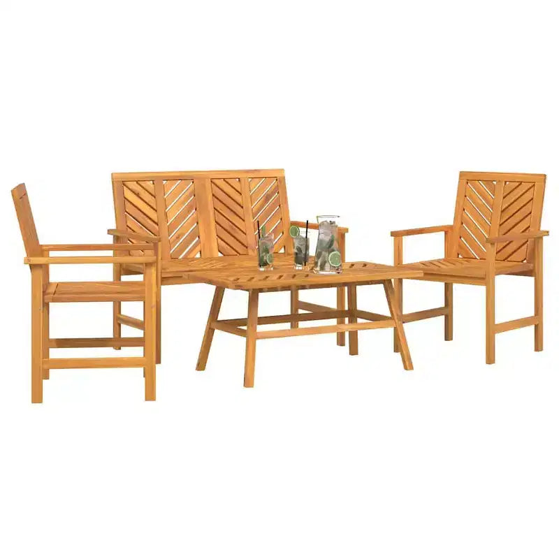 vidaXL Garten Lounge Set 2-teilig Braun Massivholz Akazie