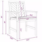 vidaXL Garten Lounge Set 2-teilig Braun Massivholz Akazie