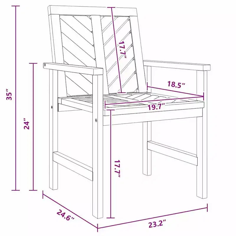 vidaXL Garten Lounge Set 2-teilig Braun Massivholz Akazie