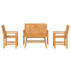 vidaXL Garten Lounge Set 2-teilig Braun Massivholz Akazie