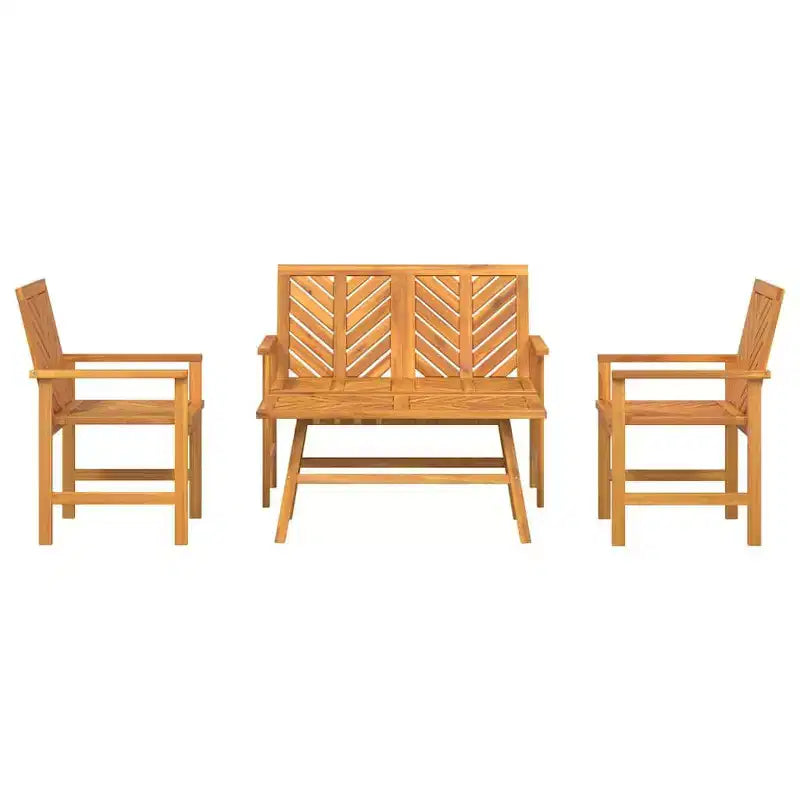 vidaXL Garten Lounge Set 2-teilig Braun Massivholz Akazie