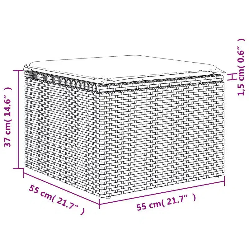 vidaXL Garten-Sofa-Set mit Kissen Gartenmöbel 6-teilig Polyrattan