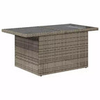 vidaXL Poly Rattan Garten-Sofa-Set mit Kissen, Tisch und Sofas, 7-teilig
