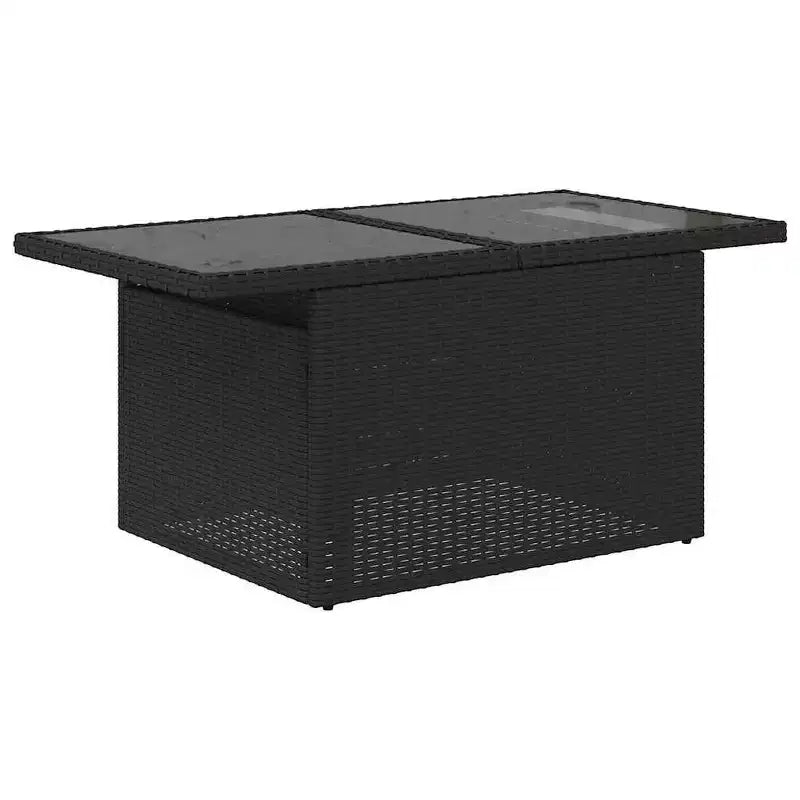 vidaXL Poly Rattan Garten-Sofa-Set mit Kissen, Tisch und Sofas, 7-teilig