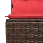 vidaXL 10-teilige Garten-Lounge-Sitzgruppe mit Kissen Polyrattan