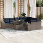 vidaXL 10-teilige Garten-Lounge-Sitzgruppe mit Kissen Polyrattan
