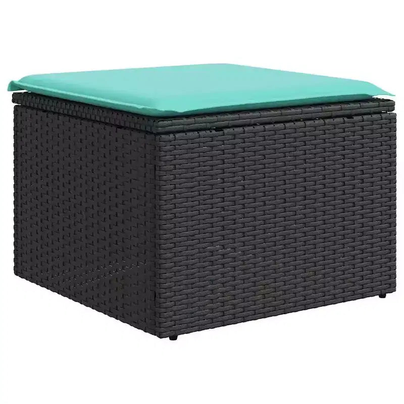vidaXL Loungesofa-Garnitur mit Kissen, Tisch und Sofas, 9-teilig, Polyrattan