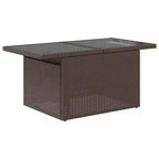 vidaXL 7-teiliges Garten-Sofa-Set mit Kissen, Poly-Rattan-Gartensitzgruppe, modular, verstellbarer Tisch
