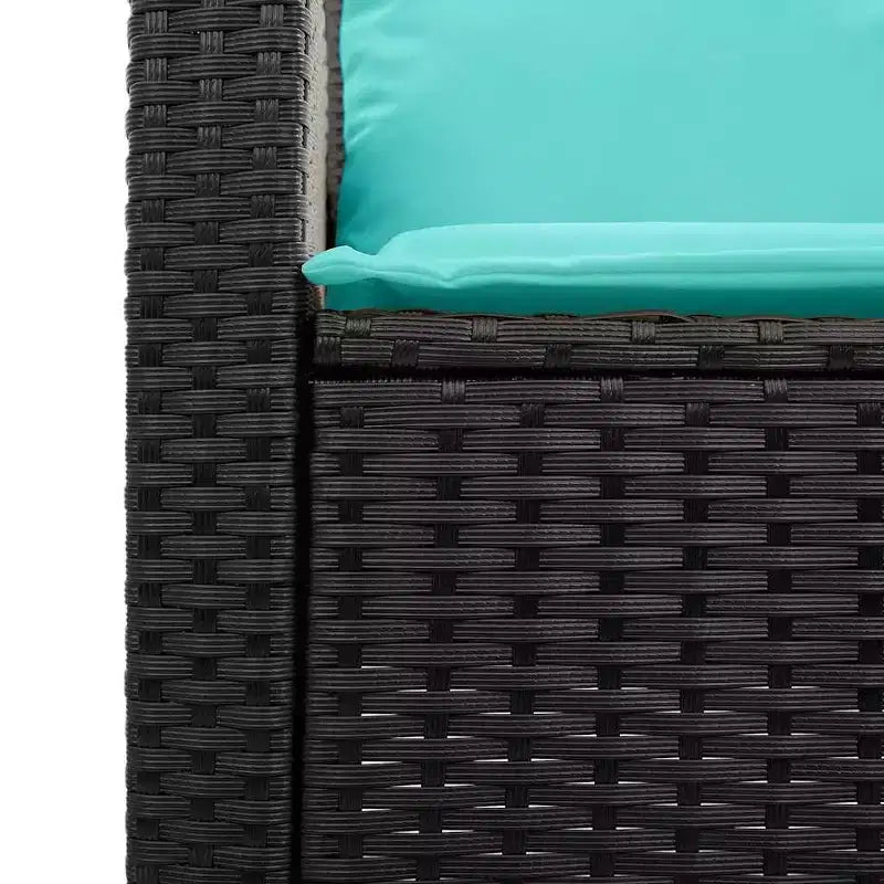vidaXL 5-teiliges Loungeset mit Kissen, stapelbar, grau, Polyrattan