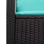 vidaXL 5-teiliges Loungeset mit Kissen, stapelbar, grau, Polyrattan