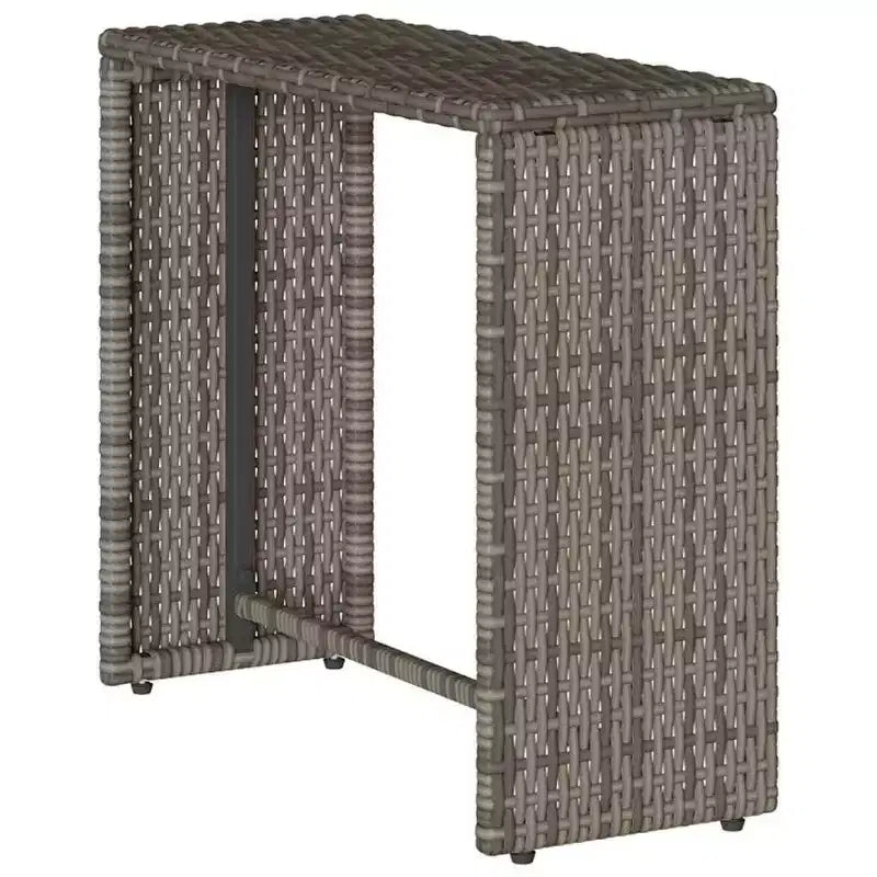 vidaXL 5-teiliges Loungeset mit Kissen, stapelbar, grau, Polyrattan