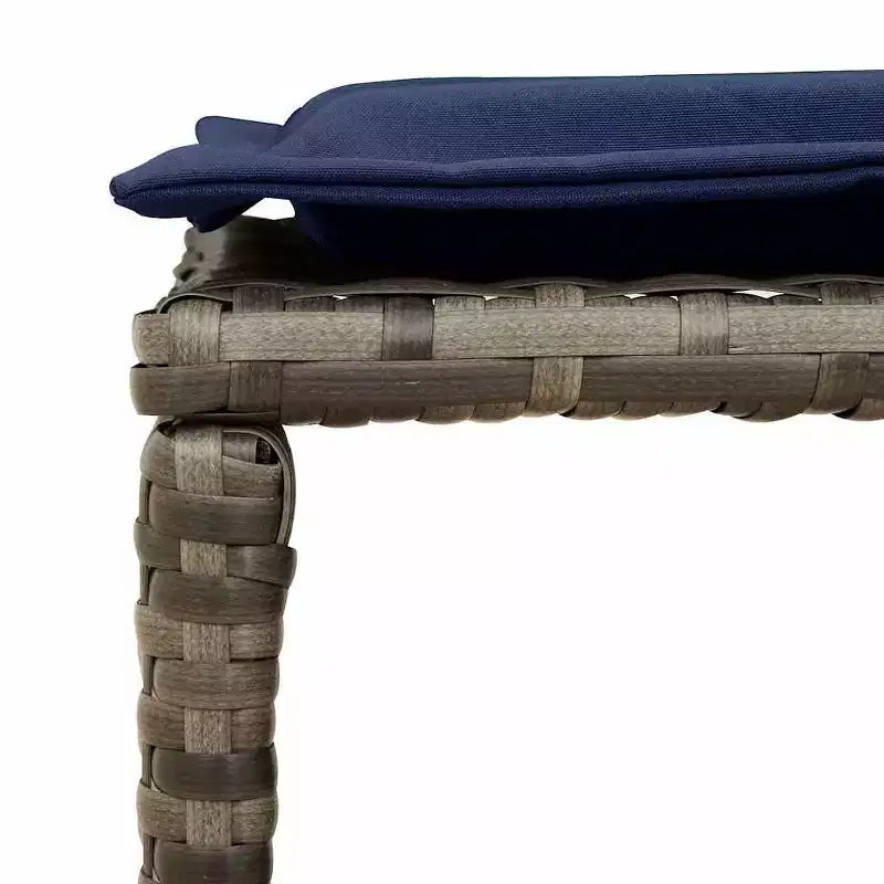 vidaXL 5-teiliges Loungeset mit Kissen, stapelbar, grau, Polyrattan