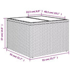 vidaXL 7-teiliges Garten-Sofa-Set mit Kissen Polyrattan