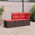 vidaXL 3-teiliges Loungeset mit Kissen Polyrattan