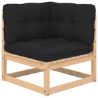 vidaXL Gartenmöbel-Set 6-teilig Outdoor Sectional Sofa Massivholz Kiefer