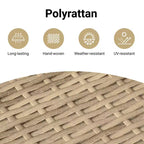 vidaXL Loungesofa-Set mit Kissen Gartenmöbel 4-teilig Polyrattan