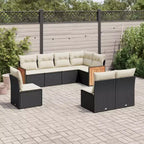 vidaXL 8-teiliges Loungeset mit Kissen Polyrattan