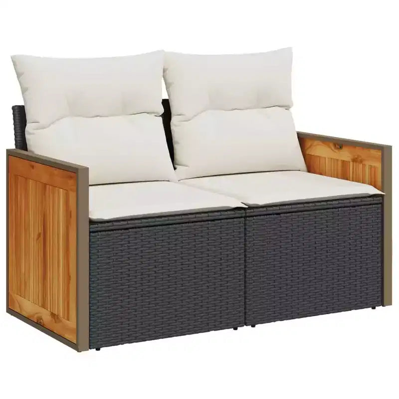 vidaXL 8-teiliges Loungeset mit Kissen Polyrattan