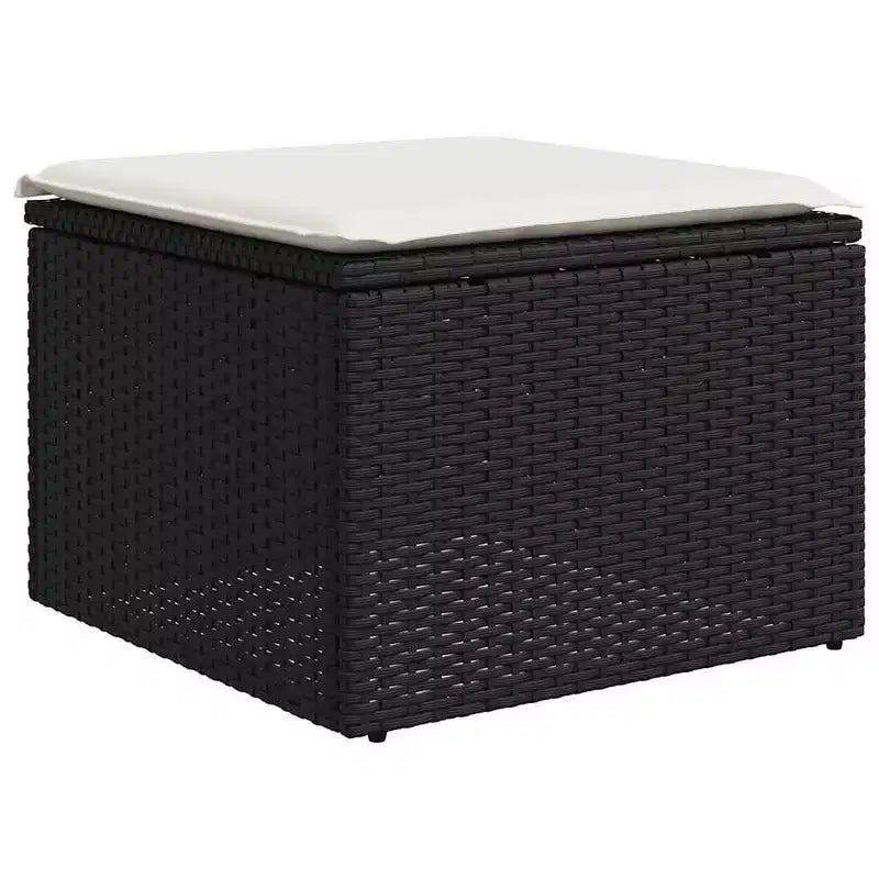 vidaXL 8-teiliges Gartensofa-Set mit Kissen Grau Polyrattan