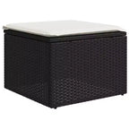 vidaXL 8-teiliges Gartensofa-Set mit Kissen Grau Polyrattan