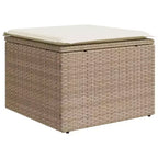 vidaXL 8-teiliges Gartensofa-Set mit Kissen Grau Polyrattan