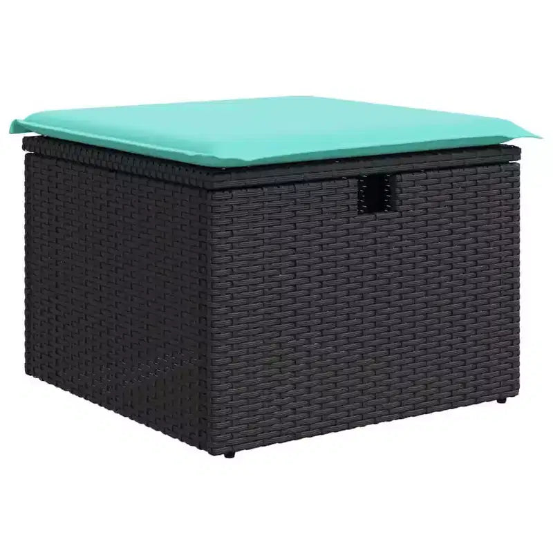 vidaXL Loungesofa-Garnitur mit Kissen und Tisch Gartenmöbel 8-teilig Polyrattan