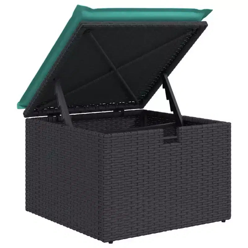 vidaXL Loungesofa-Garnitur mit Kissen und Tisch Gartenmöbel 8-teilig Polyrattan