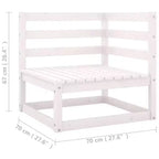 vidaXL Loungemöbel-Set 4-teilig Gartensitzgruppe Massivholz Kiefer