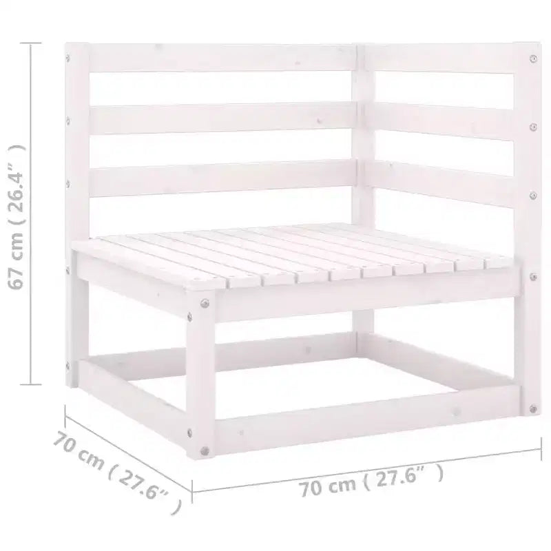 vidaXL Loungemöbel-Set 4-teilig Gartensitzgruppe Massivholz Kiefer