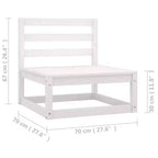 vidaXL Loungemöbel-Set 4-teilig Gartensitzgruppe Massivholz Kiefer